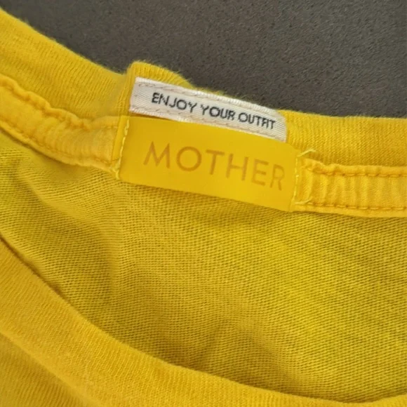 MOTHER Yellow 'Ciao Baby!' Tee - Picture 2 of 5